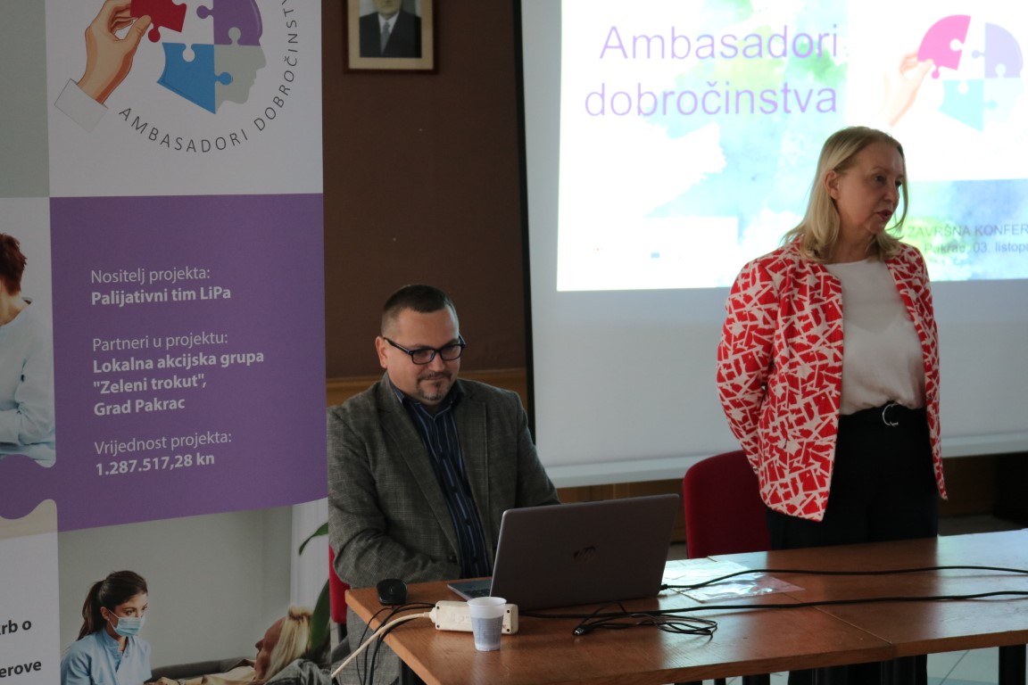 ZAVRŠNA KONFERENCIJA PROJEKTA „AMBASADORI DOBROČINSTVA“ Volonterska podrška i pomoć za najpotrebitije