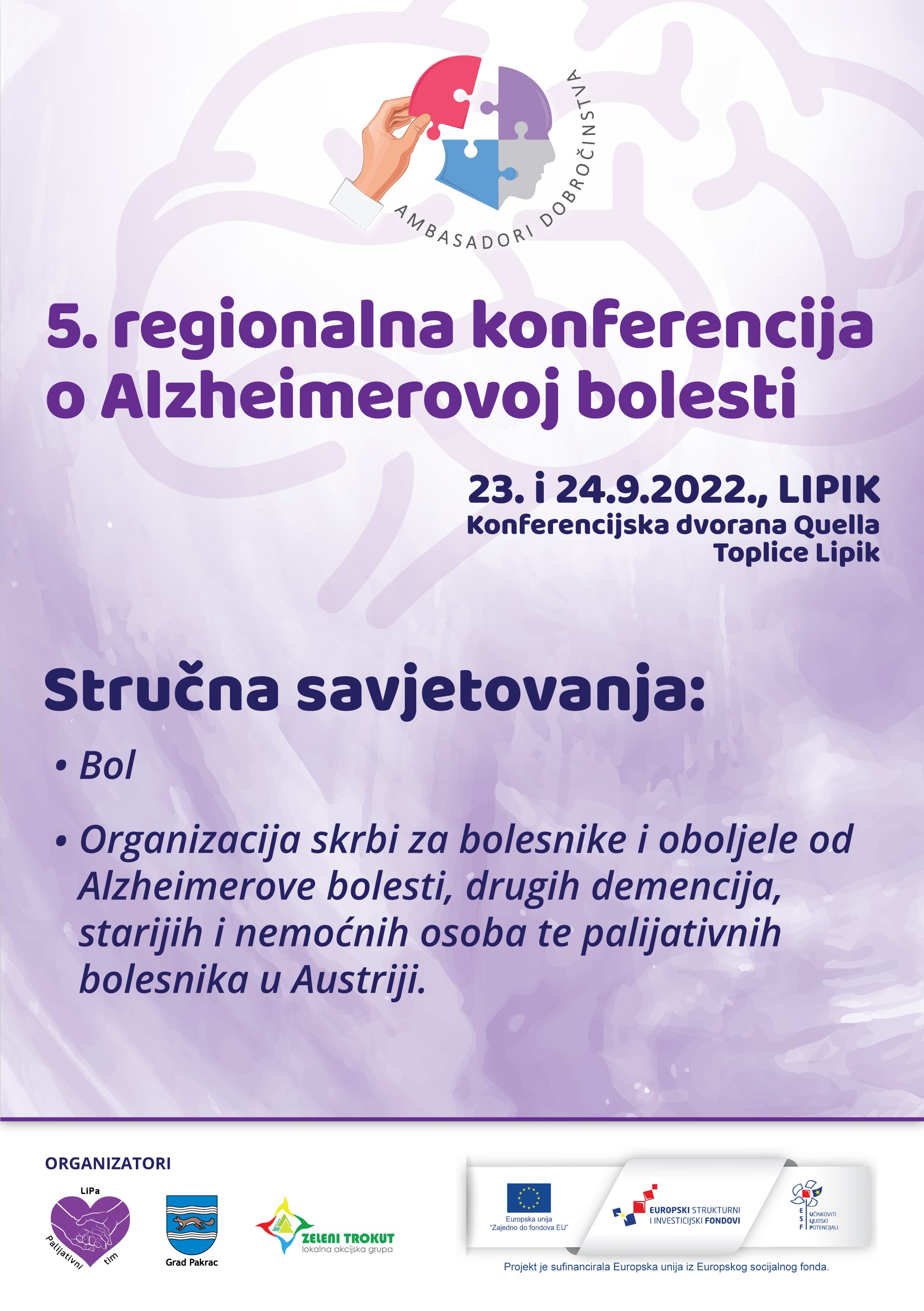 PALIJATIVNI TIM LIPA 5. regionalna konferencija o Alzheimerovoj bolesti u Lipiku