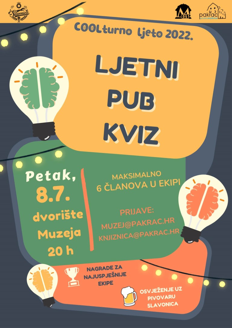 COOLTURNO LJETO 2022. Prijavite se na ljetni pub kviz